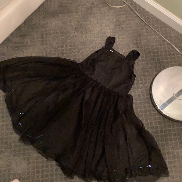 Black sequenced kids dress - Picture 6 of 6